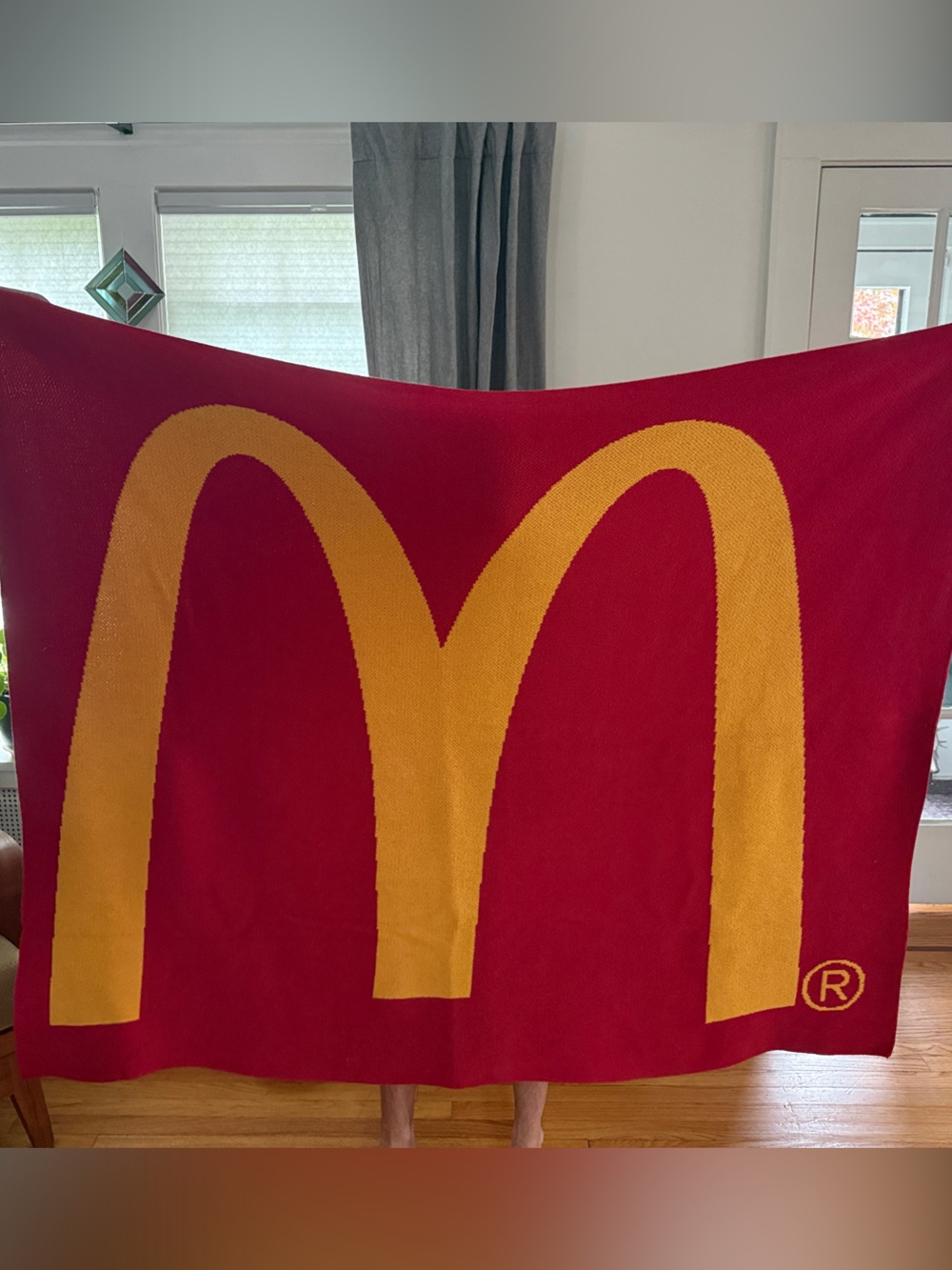 McDonald's Red and Gold Logo Throw Blanket